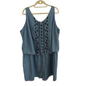 Old Navy One Piece Light Blue Romper, Size 3X